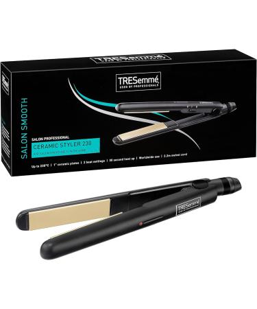 TRESemme Ceramic Straightener | Up to 230 C | Smooth Ceramic Plates | Black | Worldwide Use - Buy Online on GoSupps.com