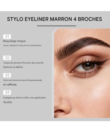 G n rique Women's Eyebrow Pencils | 2-in-1 Double-Ended Liner/Eyeliner | For Women and Girls Beauty Makeup Cosmetics for Dates Parties and Evenings - Buy Online on GoSupps.com