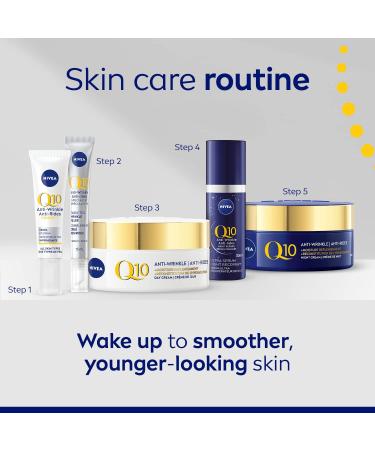 NIVEA Q10 Anti-Wrinkle Moisture Replenishment Night Cream 50mL | Anti-wrinkle night face moisturizer with argan oil - Buy Online on GoSupps.com