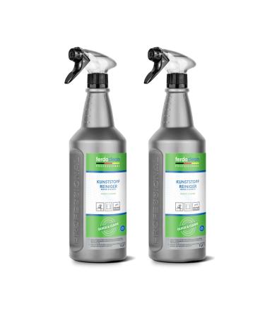 Ferdoclean organic plastic cleaner for window frames garden furniture & more |2 x 1000ml cleaners for all plastic surfaces |PVC cleaner against stubborn dirt 500 ml (2 pack)