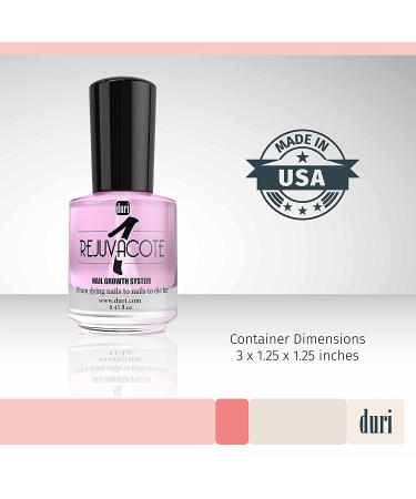 Duri Rejuvacote 1 Nail Growth System - Original Maximum Strength Formula - Pack of 3-0.45 fl. oz - Nail Strengthener and Growth - Base & Top Coat - Buy Online on GoSupps.com