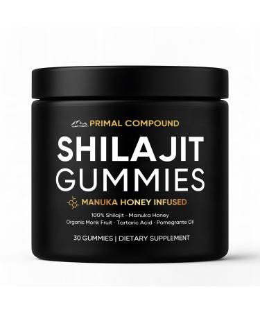 Primal Compound Shilajit Gummies for Men Natural Trace Mineral Supplement with Fulvic Acid Supports Daily Energy Vitality and Overall Wellness Vegan Non-GMO Gluten-Free 30 Gummies (1)