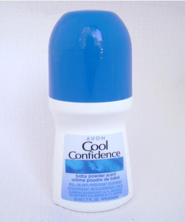 Cool Confidence Baby Powder Scent 1.7 Oz Roll-On Anti-Perspirant Deodorant by Avon
