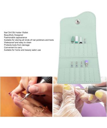 Nail Drill Bit Holder Organizer Nail Drill Bit Holder Wallet Portable Multi Layer PU Storage Bag for Nail Sanding Heads with Design - Buy Online on GoSupps.com