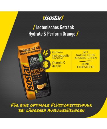 ISOSTAR Hydrate & Perform Orange Powder | Isotonic Energy Drink | Vitamin C | Natural Aroma | No Dye | 1 Pack Savings - Buy Online on GoSupps.com