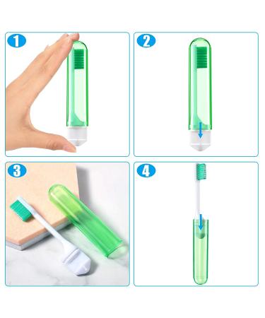 6-Piece Mini Travel Toothbrush Kit with Folding Design and Toothbrush Box for Travel, Camping, School, Home, Business Trip - Yellow/Blue - Buy Online on GoSupps.com