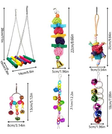 8pcs Parakeet Cockatiel Parrot Toys for Love Birds - Perfect for Small Parakeets | Multi-A - Buy Online on GoSupps.com