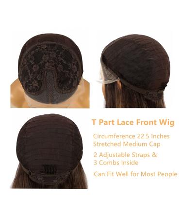Ombre Brown Long Wavy Synthetic Lace Front Wig for Women - Heat-Resistant 22 Inches Natural Look - Buy Online on GoSupps.com