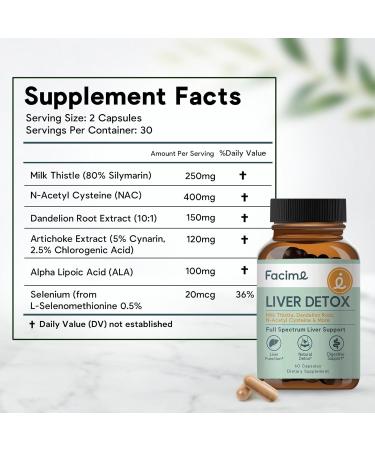 Facime Bundle of Liver Cleanse Detox & Repair - Herbal Liver Support with Milk Thistle and Premium Keto ACV Gummies for Liver and Gut Detox - Buy Online on GoSupps.com