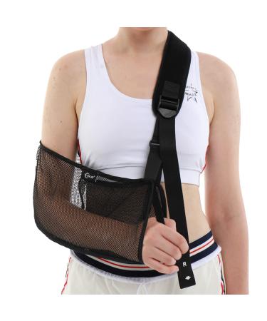 Mesh Arm Shoulder Sling - Medical Shoulder Immobilizer for Shower - Adjustable Arm Brace for Torn Rotator Cuff Injury - Right Left Arm for Men Women - Shower Sling for Elbow, Wrist (updated version 2) - Buy Online on GoSupps.com