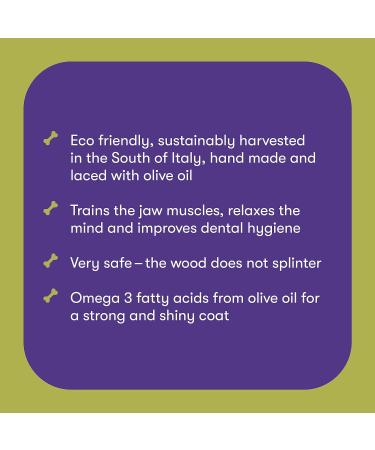 Buddylicious Natural Olive Sticks for Dogs - Safe and Delicious Eco Olive Wood Chew for Small Dogs (up to 10KG) - Buy Online on GoSupps.com