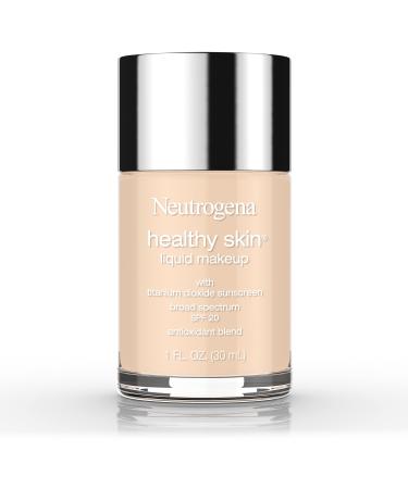 Neutrogena Healthy Skin Liquid Makeup Foundation, Broad Spectrum SPF 20 Sunscreen, Lightweight & Flawless Coverage Foundation with Antioxidant Vitamin E & Feverfew, 30 Buff, 1 fl. oz 030 Buff 1 Fl Oz (Pack of 1)
