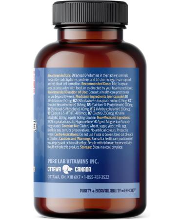 Pure Lab Vitamin | Slow Release Bioactive B Complex | 120 Capsules | Vitamin B-Complex Supplements | Metabolic Support Immune System | Vitamin B Pressure Complex | B Complex Vitamins for Men and Women - Buy Online on GoSupps.com
