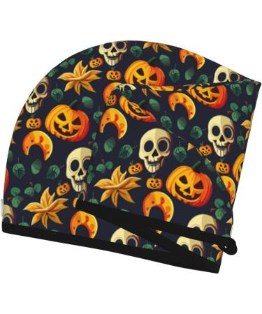 Hair Towel Wrap for Quick Drying - Halloween Skull Towel Turban with Button | Perfect for All Hair Types - Buy Online on GoSupps.com
