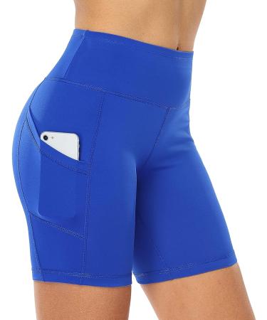 kenlcad Women's High Waist Compression Shorts 3 Pack - Black/Navy Blue/Blue - Small - Buy Online on GoSupps.com