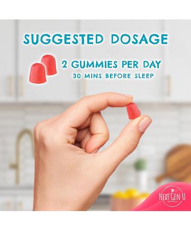 Melatonin Gummies - 10 mg Dietary Supplement - Strawberry Flavored - 120 Vegan Gummies - by NextGenU 1 Count (Pack of 120) - Buy Online on GoSupps.com