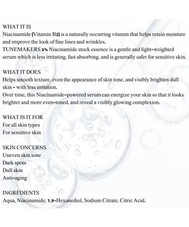 TUNEMAKERS Niacinamide Serum: Skin-Brightening for Balanced Skin Moisturizing Face Serum for All Skin Types- 10ml - Buy Online on GoSupps.com