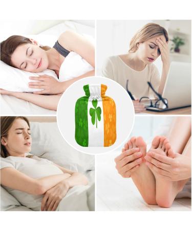 ZZXXB Ireland Flag Hot Water Bottle - 1L PVC Fleece Heat Bag for Neck & Shoulder Pain Relief Cold & Heat Therapy - Buy Online on GoSupps.com