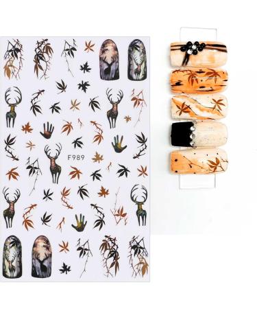 JMEOWIO 10 Sheets Christmas Nail Art Stickers Decals Self-Adhesive Snowflake Winter Holiday Cute Nail Supplies Nail Art Design Decoration Accessories - Buy Online on GoSupps.com