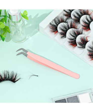 Lash Extension Nano Fiber Tip Tweezers - Professional Precision Pink Tweezers for Volume Lash Supplies - Buy Online on GoSupps.com