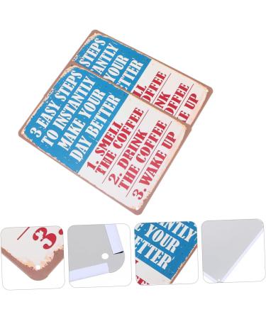 Zerodeko 4 Pcs Coffee Decoration Painting Home Decoration Entryway Home Signs Vintage Metal Signs Kitchen Vintage Style Wall Decor Coffee Bar Sign Iron Sheet Decorative Paintings As Shownx2pcs 30x20cmx2pcs - Buy Online on GoSupps.com