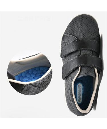 Women's Wide Fit Memory Foam Diabetic Slippers - Adjustable Cozy Arthritis Edema House Shoes - Deep Blue (28cm) - Support Healthy Aging - Buy Online on GoSupps.com