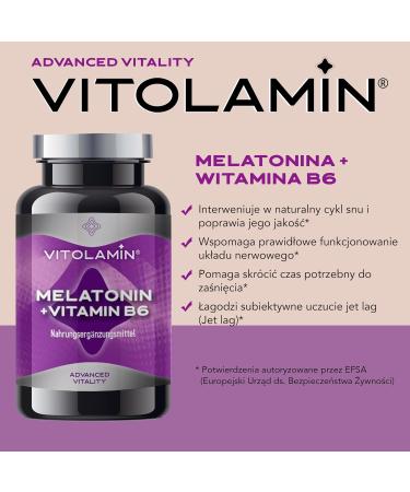 MELATONIN + VITAMIN B6 | VITOLAMIN | 150 TABLETS | Helps fall asleep and prevent insomnia by promoting long and prolonged rest - Buy Online on GoSupps.com