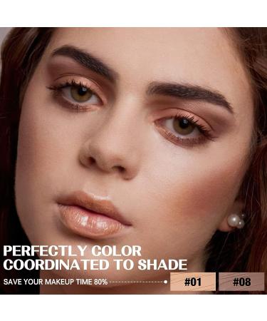 FOCALLURE 2PCS Eyeshadow Stick Set - Shimmer & Matte Cream Pencil Crayons with Blending Brush - Buy Online on GoSupps.com