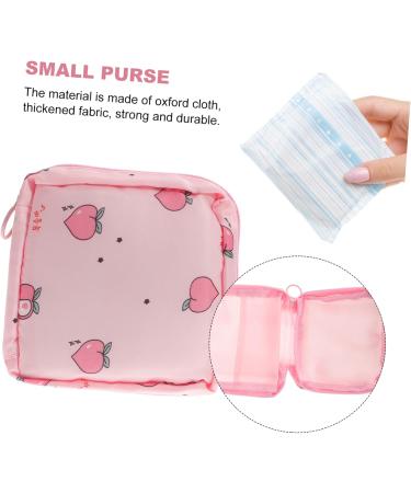 Stylish 2-Piece Healeved Container Napkin & Cosmetic Bag - Pink Travel Organizer for Handbags & Wallets | 12x12cm - Buy Online on GoSupps.com