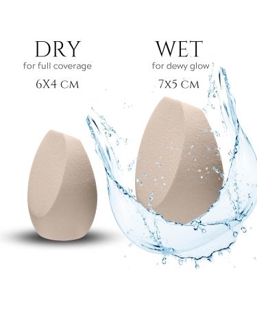 Nanshy Drop of Finesse Make up Blending Sponge for Foundation - Latex-Free - Non-Allergenic - Reusable - For Liquid Cream Powder Foundation Concealer Nude - Buy Online on GoSupps.com