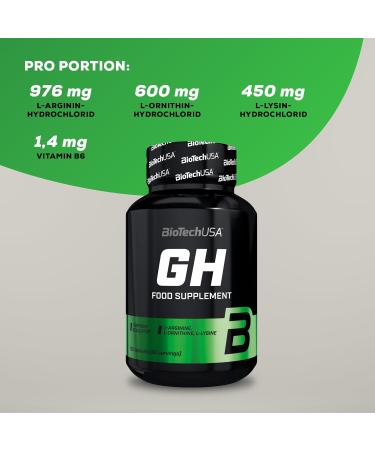 Buy Biotech USA GH - Hormone Regulator with Amino Acids & Vitamin B6 | Increase Growth Hormone Build Muscle & Burn Fat | 120 Capsules - Best eCommerce International Shipping - Buy Online on GoSupps.com