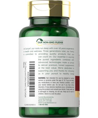 Carlyle Tart Cherry & Celery Seed Supplement 200 Capsules | Vegan Non-GMO Gluten-Free | International Shipping Available - Buy Online on GoSupps.com