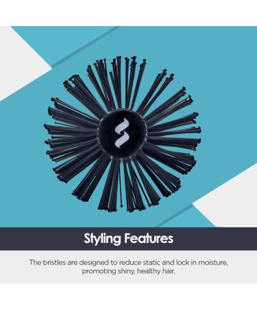 Spornette Double Stranded XL Round Brush 2.25 Inches - Nylon Bristles for Straightening, Anti-Frizz, Detangling, Volumizing - Ideal for Wavy, Curly, Medium & Long Hair Lengths - Pack of 1 - Buy Online on GoSupps.com