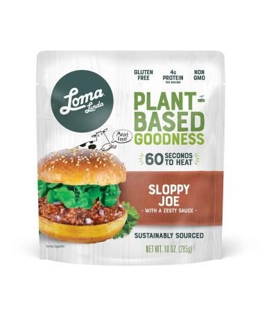 Loma Linda Vegan Sloppy Joe Plant Based Protein 60 Second Microwavable Pouch 10oz 1 pack