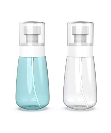 RELANOR Pack 2 Small Spray Bottle Travel Size 2oz/60ml - PETG Mist Spray Bottle Travel - Travel Spray Bottle Leak Proof - Cute Travel Sized Spray Bottles for Toners, Face & Hair Mist 2 Count (Pack of 1)