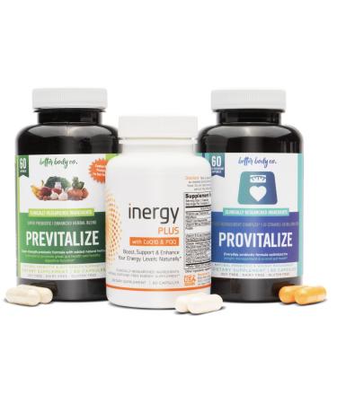 Menokit Bundle | Provitalize, Previtalize and inergyPLUS bundle - Natural Menopause Probiotic and Prebiotic with a boost of energy
