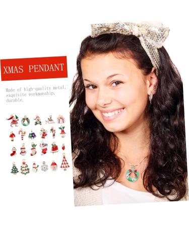 COHEALI 69 Pcs Christmas Ornaments Accessories Bangle Keychain Present Ornaments Xmas Pendant Charm 3.3X1.7CMx3pcs Assorted Colorx3pcs - Buy Online on GoSupps.com