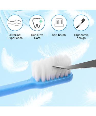 Wllhyf Soft Toothbrush for Adults - Extra Soft Microborts for Gentle Cleaning & Gum Protection | Brightening Manual Toothbrush for Sensitive Teeth - Buy Online on GoSupps.com