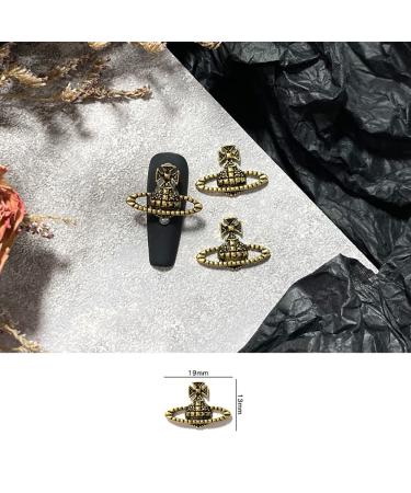 Y2K Saturn Nail Charms - 3D Rhinestone Gems for Nail Art & Jewelry - 40pcs - Buy Online on GoSupps.com
