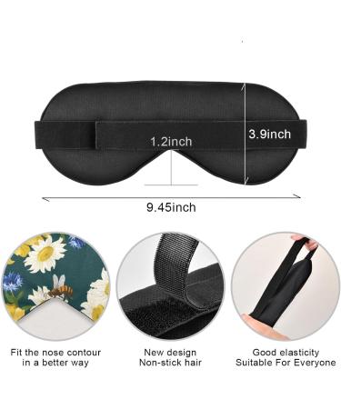 Haskirky Light Blocking Eye Mask for Adults - Adjustable, Breathable, Perfect for Travel, Yoga, and Deep Sleep - Sunflower Animals Design - Buy Online on GoSupps.com