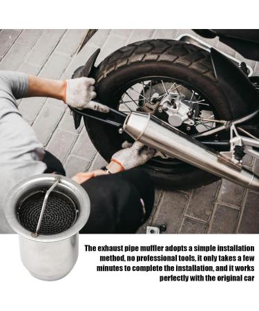 Pipe Noise Sound Eliminator | Stainless Steel Exhaust Silencer Noise Eliminator 51Mm or 60Mm Exhaust Muffler Pipe High Temperature Resistant Grid Structure Cle-ca - Buy Online on GoSupps.com