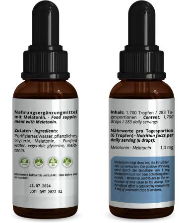 Buy High Dose Melatonin Drops 1mg - Alcohol-Free Sugar-Free Vegan Sleep Aid - Nutri Sleep Drops 50ml with Pipette - Buy Online on GoSupps.com