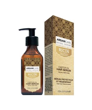 Arganicare Castor Oil Hair Serum 100ml | Ingredients | Stimulates hair growth | Moisturizes and regenerates | Strengthens hair | Adds volume and shine | For all hair types