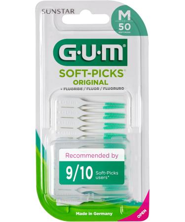 GUM SOFT-PICKS ORIGINAL Interdental Cleaner | Effective Tooth Cleaning & Plaque Removal (M - 6x50) - Shop Internationally - Buy Online on GoSupps.com