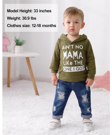 SOLOYEE Baby Boys 2 Pcs Outfits Set, 18-24 Months, Army Green - Kid Fashion Clothes - Buy Online on GoSupps.com