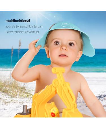 Reer MyHappyBath Cap - Tear-Free Shampoo Protection for Kids Adjustable Blue Cap (40-55 cm) - Buy Online on GoSupps.com