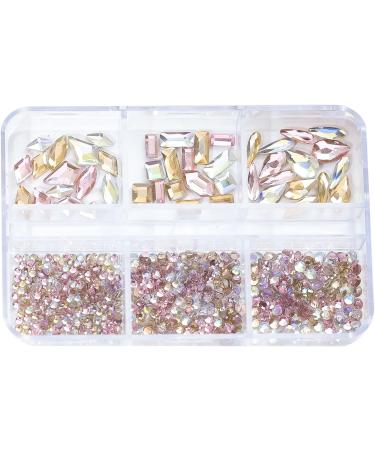 6 Grid Mixed Nail Rhinestones Nail Stones Nail 3D Nail Crystal for Manicures Nail Art Supplies Accessories Nail and Rhinestones - Buy Online on GoSupps.com