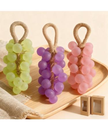 Seruvini High-end Gift Box Packaging Grape Soap on a Rope, Decorative & Aromatic Soaps for Washing Fresh Air, Can be used for bathing, Men and Women for Gift (Pink) - Buy Online on GoSupps.com