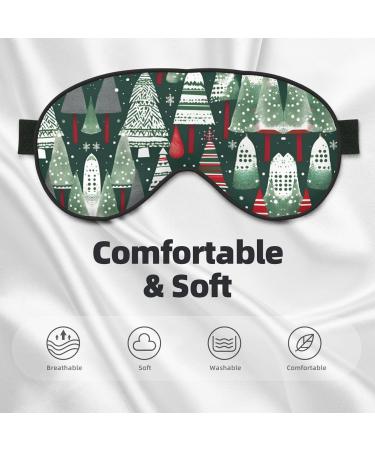 Christmas Trees Print Ultra-Soft Light-Blocking Eye Mask | Buy Internationally for Comfort & Restful Sleep - Buy Online on GoSupps.com