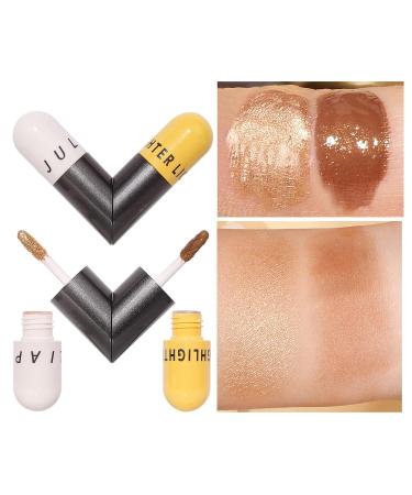 CkFyahp 2-in-1 Liquid Highlighter Makeup Wand - Rose Gold Illuminator for Face & Body - Buy Online on GoSupps.com